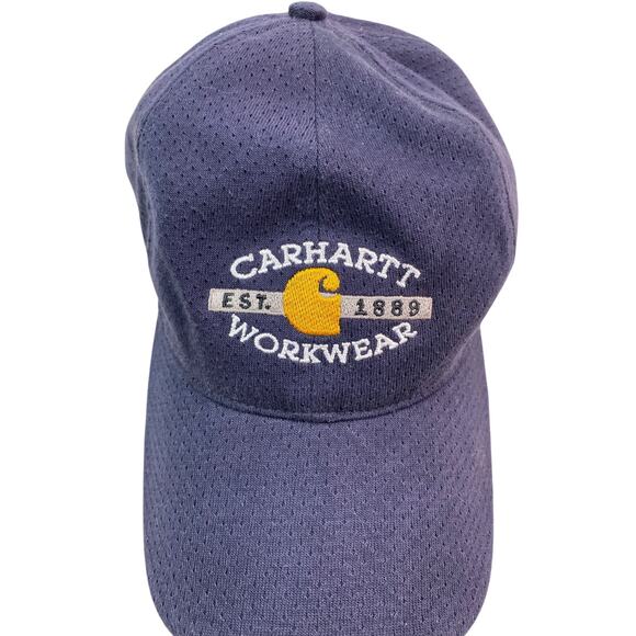 Carhartt One Size Blue Breathable Mesh Adjustable Back Trucker Baseball Hat - Picture 1 of 9